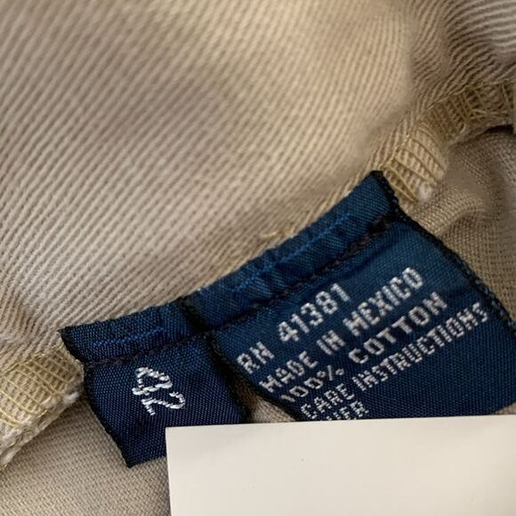 Polo by Ralph Lauren Chino Cotton Tan Flat Front Andrew Shorts Pockets Size 42 - Picture 5 of 11